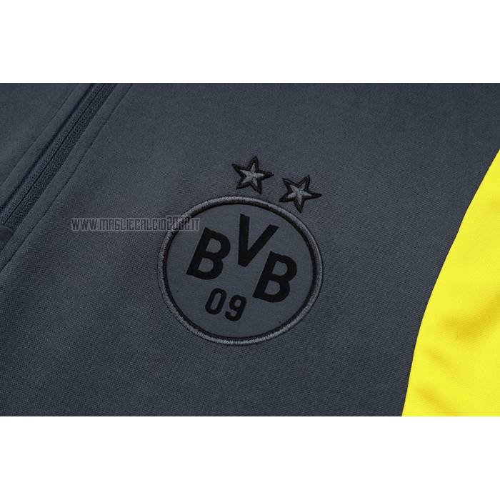Tuta da Track de Felpa del Borussia Dortmund 2023-2024 Grigio